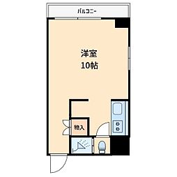 東栄コーポ ワンルームの間取図画像