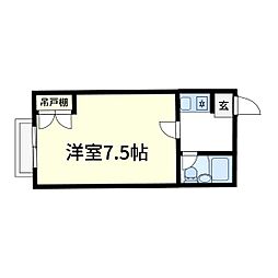 ソネット2172 1Kの間取図画像