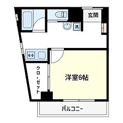 三和駒込 ワンルームの間取図画像