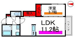 Cieloemare 1LDKの間取図画像