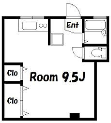 谷川ビル ワンルームの間取図画像