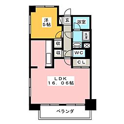 フレスコ川崎 1LDKの間取図画像