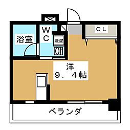 コルドニエ・川崎 ワンルームの間取図画像
