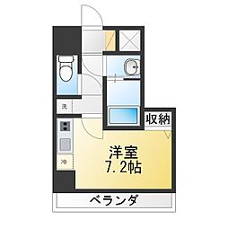 CREST TAPP川崎港町 ワンルームの間取図画像