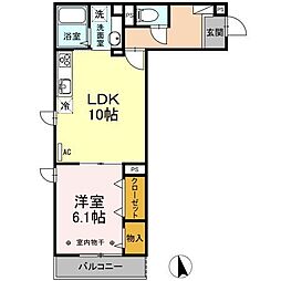 プラージュ 1LDKの間取図画像