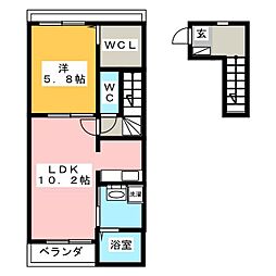 エミネンス川中島 1LDKの間取図画像