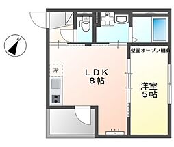 グラン　ジャルダン 2階1LDKの間取り