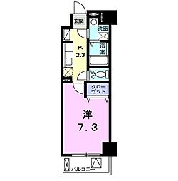 アクア・イゾラ 1Kの間取図画像