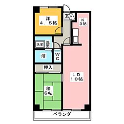 ラ・プリメーラ 2LDKの間取図画像