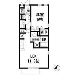 アプリコート 1LDKの間取図画像