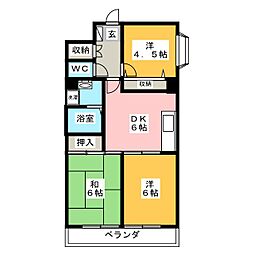 サンパーク矢向 3DKの間取図画像