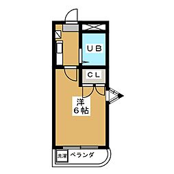 フラット・フィールド 1Kの間取図画像