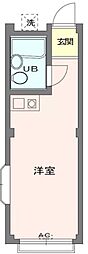 アップルハウス青葉台 ワンルームの間取図画像