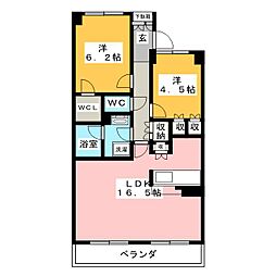 S-FORT横浜青葉台 2LDKの間取図画像