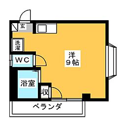 Mシャロン ワンルームの間取図画像