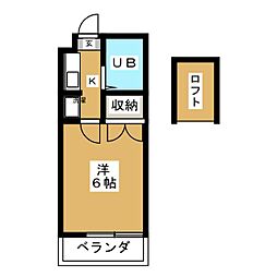 プラザK樽町 1Kの間取図画像