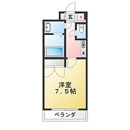 ウインベル 1Kの間取図画像