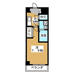 メゾンドゥファミーユ 1Kの間取図画像