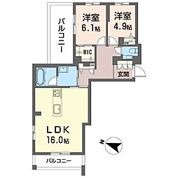 間取図画像 2LDK