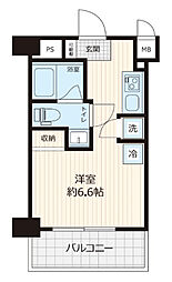 ステラコート横浜白楽 1Kの間取図画像