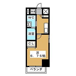 コンフォート東神奈川 1Kの間取図画像