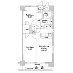 コンフォリア新子安 2LDKの間取図画像