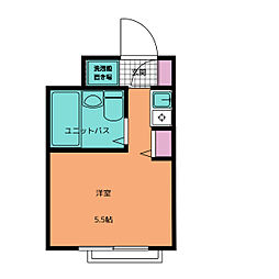幸邦ビル 3階ワンルームの間取り