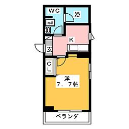 Noho 1Kの間取図画像