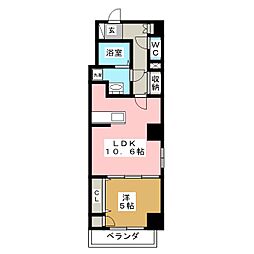 レスパルテ保土ヶ谷 1LDKの間取図画像