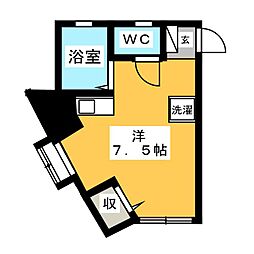 サンヴィレッジNK ワンルームの間取図画像