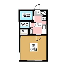 グランテラス横濱 1Kの間取図画像