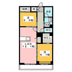 Forena羽沢横浜国大 2LDKの間取図画像