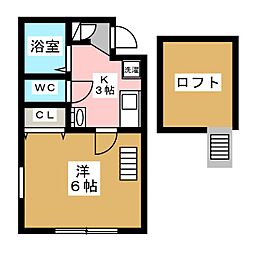 グランテラス横濱 1Kの間取図画像