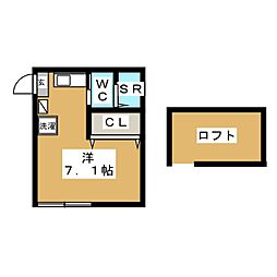 ファインヒルズ横浜 ワンルームの間取図画像