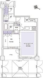 KDXレジデンス横濱紅葉坂 1LDKの間取図画像