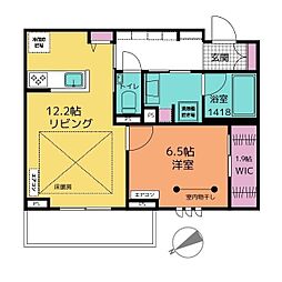 AZU 1LDKの間取図画像