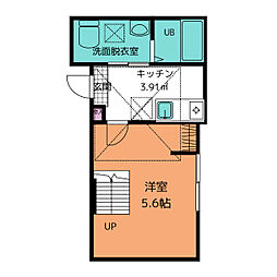 ユニクス二俣川 1Kの間取図画像