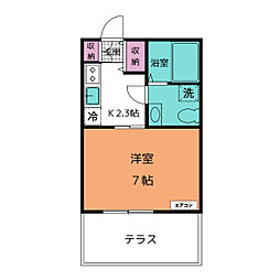 ヒルトップ瀬谷 1Kの間取図画像