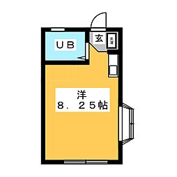 エルム中央 ワンルームの間取図画像