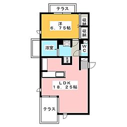 EDDI'sPLACE 1LDKの間取図画像