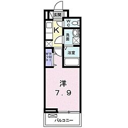 コンフォートブルック逗子 1Kの間取図画像