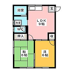 グランデュール鎌倉 2LDKの間取図画像
