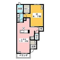 アルページュ 1LDKの間取図画像