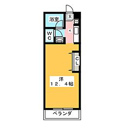 マスカットハウス ワンルームの間取図画像
