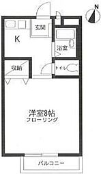 ソレイユ湘南 1Kの間取図画像