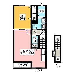 グリーンビュウ 1LDKの間取図画像