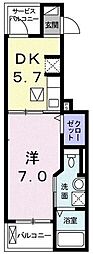 カシータテラス湘南 1DKの間取図画像
