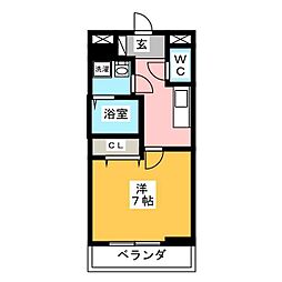 AubeNeo 1Kの間取図画像