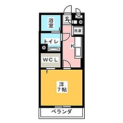 Verdura1 1Kの間取図画像
