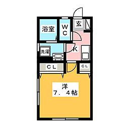 リブリオ湘南 1Kの間取図画像